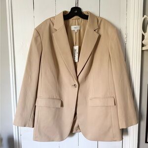 NWT Marks & Spencer beige blazer, size 14